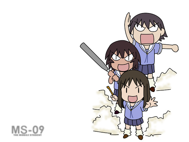 Cartoon girls baseball bat school free wallpaper - medium preview image