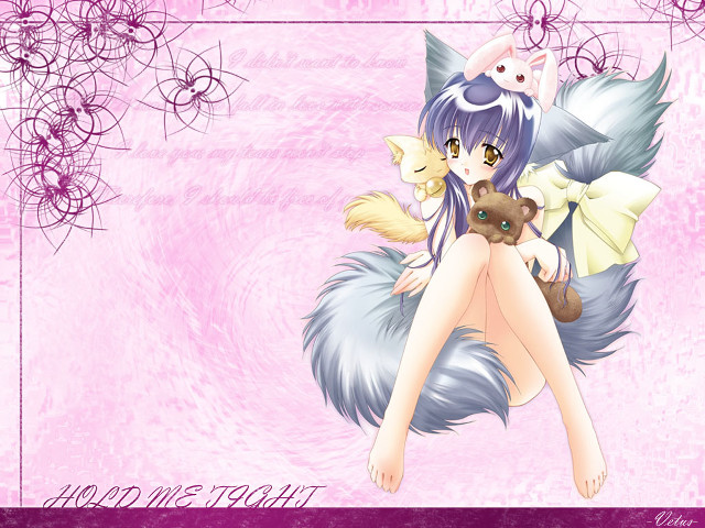 Girl stuffed animal anime fox free wallpaper - medium preview image