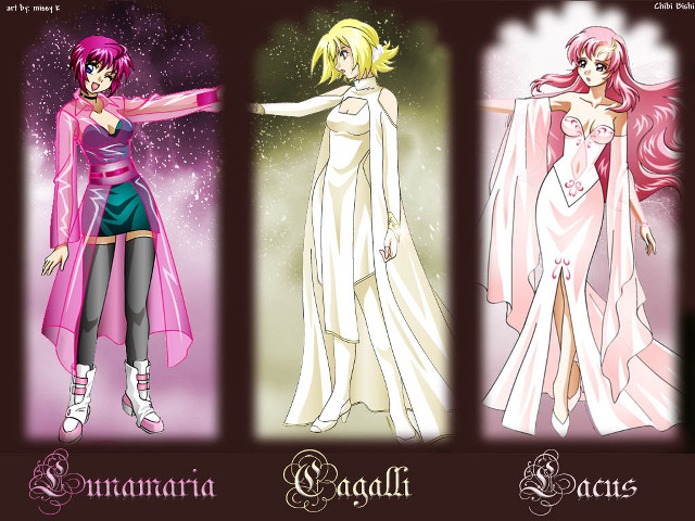 Anime girls fantasy rococo colorful free wallpaper - medium preview image