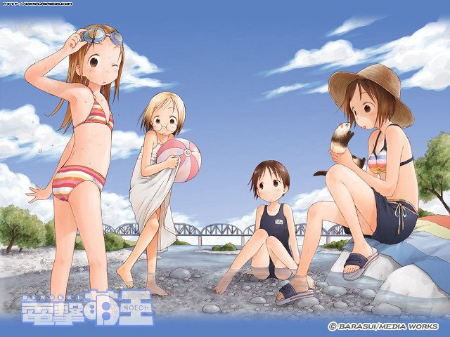Beach girls dog cat bridge free wallpaper - medium preview image