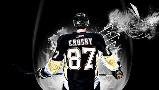 Hockey player black uniform yellow free wallpaper - medium preview image