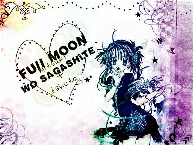 Full moon girl black dress free wallpaper - medium preview image