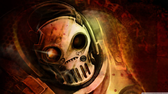 Skull gas mask painting artwork free wallpaper - medium preview image