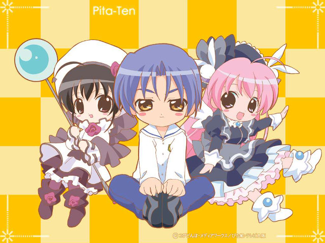 Anime girls checkered background alice free wallpaper - medium preview image