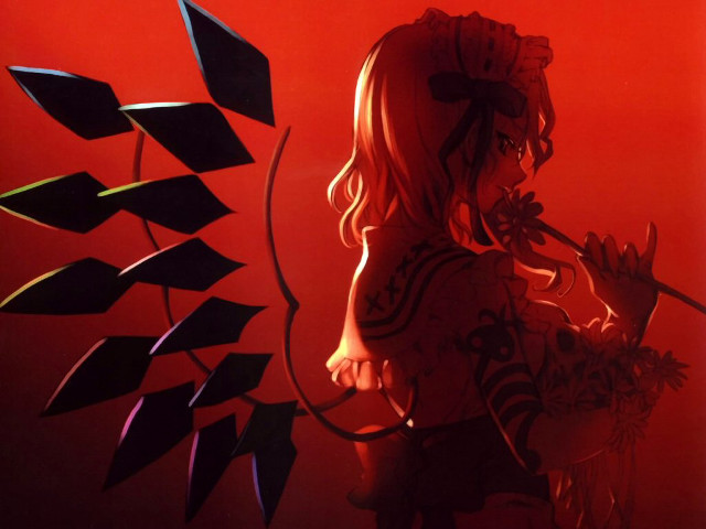 Woman sword red background gothic free wallpaper - medium preview image