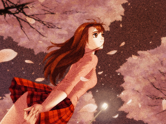 Woman red black dress rain free wallpaper - medium preview image