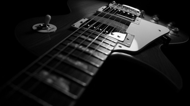 Black white guitar background black #2 free wallpaper - medium preview image