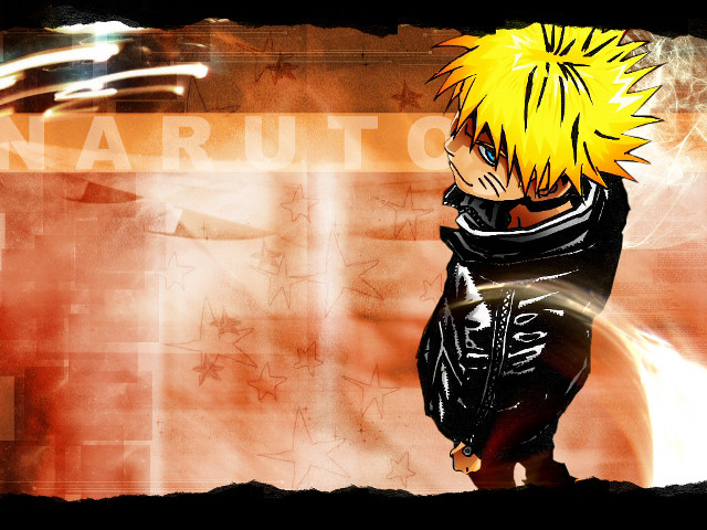 Yellow haired naruto style male free wallpaper - medium preview image