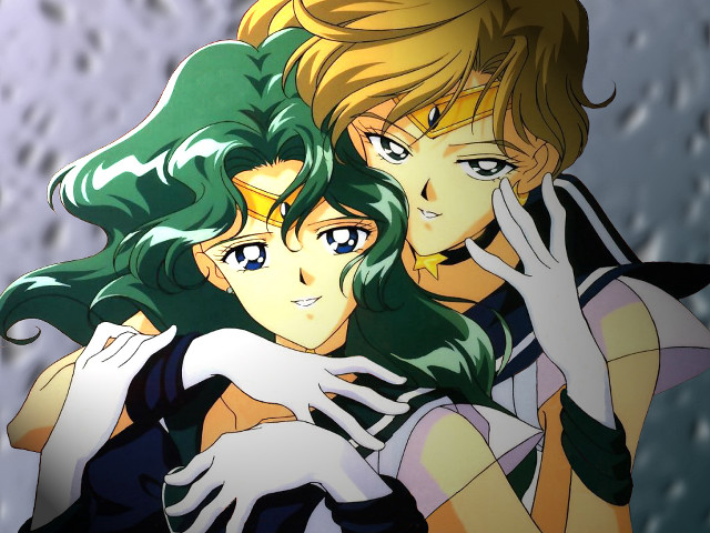 Anime hugging sailor senshi water free wallpaper - medium preview image