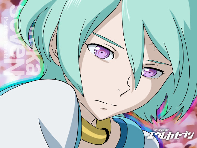 Anime bluehair pinkeyes sadportrait eizankikukawa free wallpaper - medium preview image