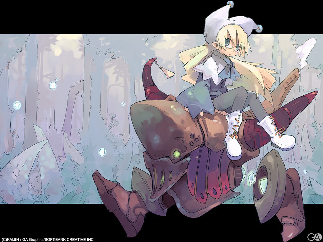 Girl forest giant animal snow free wallpaper - medium preview image