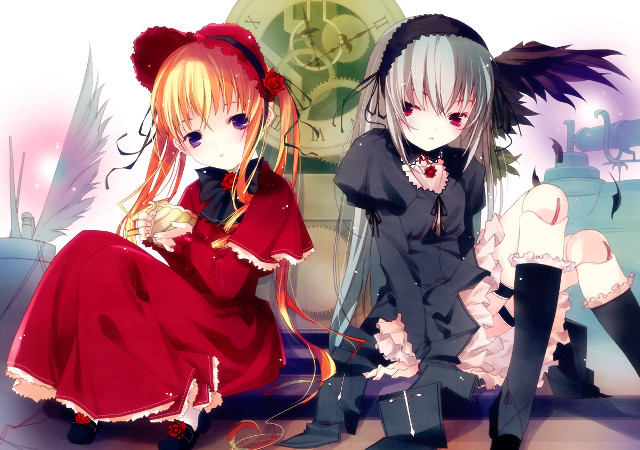 Anime girls cat ears gothic #2 free wallpaper - medium preview image