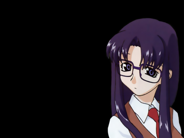 Purple haired girl glasses school free wallpaper - medium preview image