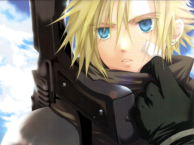 Blonde man blue eyes gun free wallpaper - medium preview image