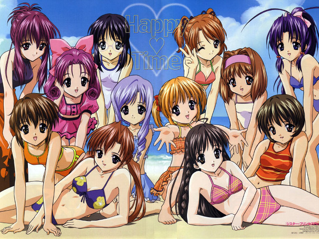 Beach girls valentine manga bikini free wallpaper - medium preview image