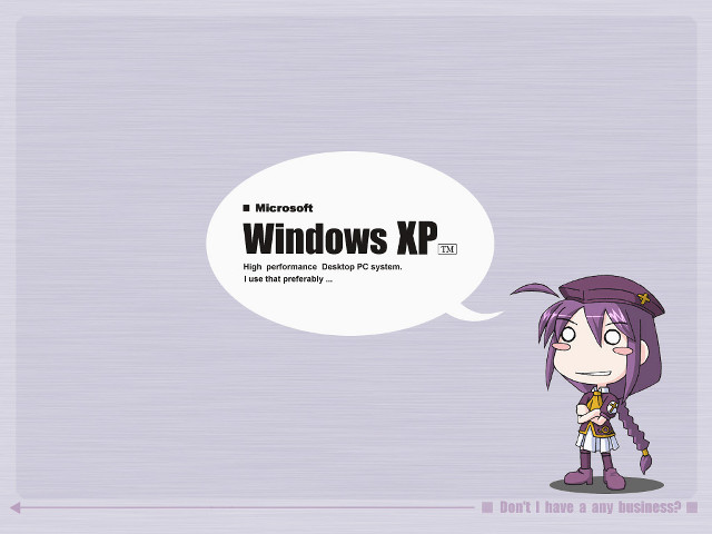 Cartoon character speechbubble windowsxp ai free wallpaper - medium preview image