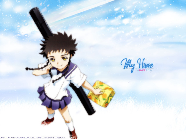 Anime character bat suitcase snow free wallpaper - medium preview image