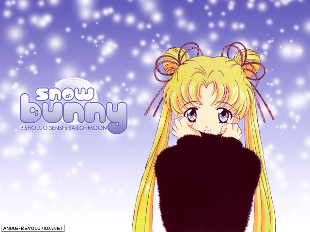 Anime blonde hair snowy starry free wallpaper - medium preview image