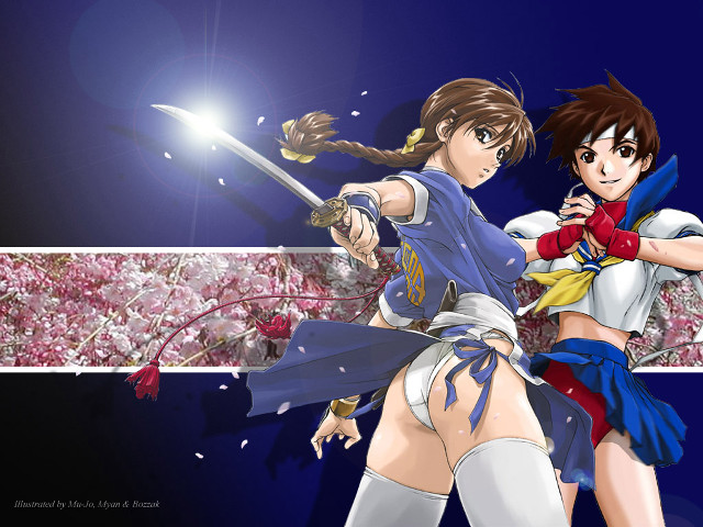 Sakura kasumi anime swords flower free wallpaper - medium preview image