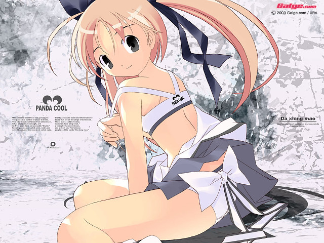 Girl ponytailed sitting beach bikini free wallpaper - medium preview image