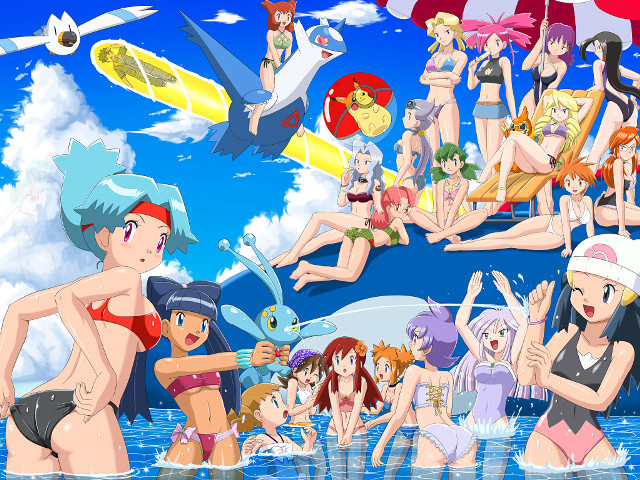 Water group beach bikini sky free wallpaper - medium preview image