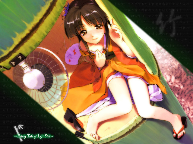 Woman green chair fan summer free wallpaper - medium preview image