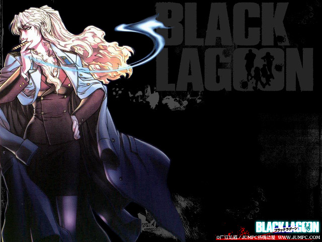 Blonde woman long coat black free wallpaper - medium preview image