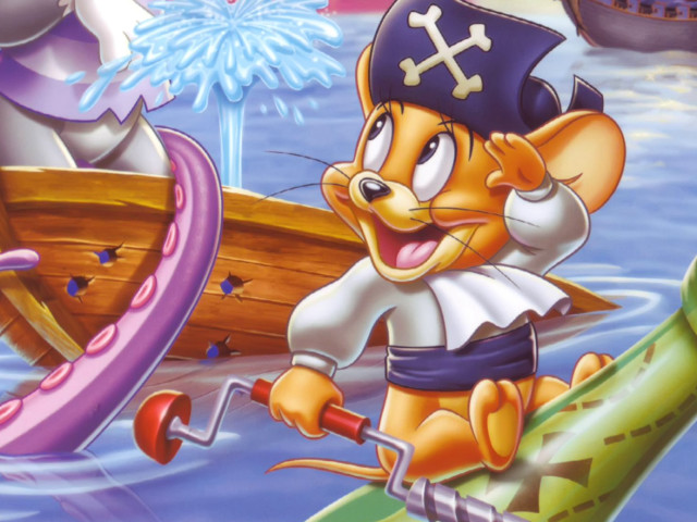 Cartoon mouse pirate hat boat #2 free wallpaper - medium preview image