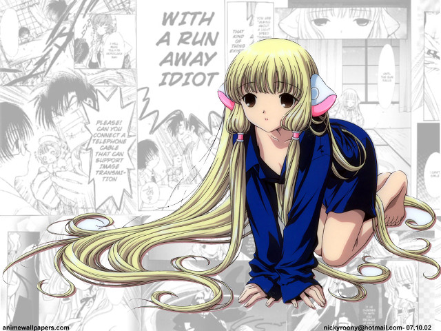 Blonde girl long hair sitting free wallpaper - medium preview image