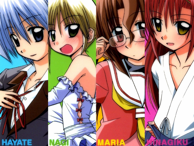 Three anime characters glasses colorful free wallpaper - medium preview image