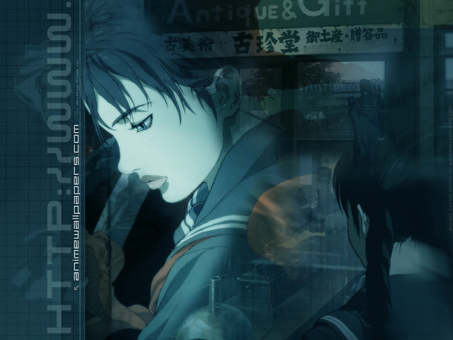 Man woman cityscape hologram schooluniform free wallpaper - medium preview image