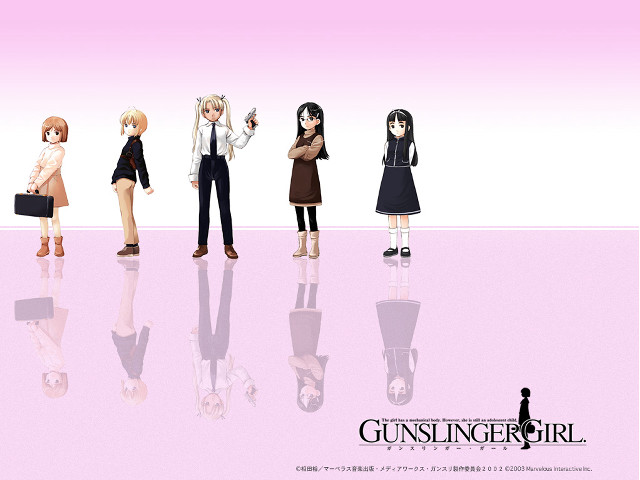 Anime girls line remodernism official free wallpaper - medium preview image
