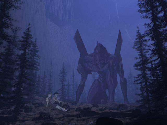 Giant creature forest mecha bush free wallpaper - medium preview image