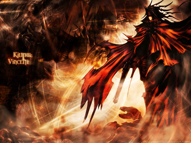 Demonic dragon red wings burning free wallpaper - medium preview image