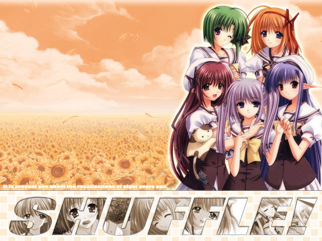 Anime girls sunflowers future manga free wallpaper - medium preview image