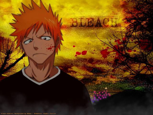 Red haired man blood splatter free wallpaper - medium preview image