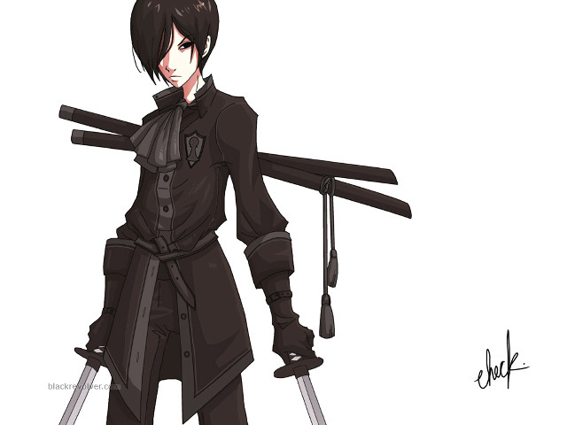 Gothic hero sword suit tie free wallpaper - medium preview image