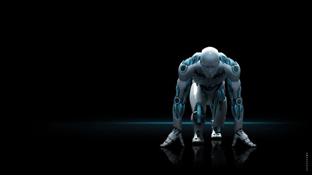 Robot dark arms spread legs #2 free wallpaper - medium preview image
