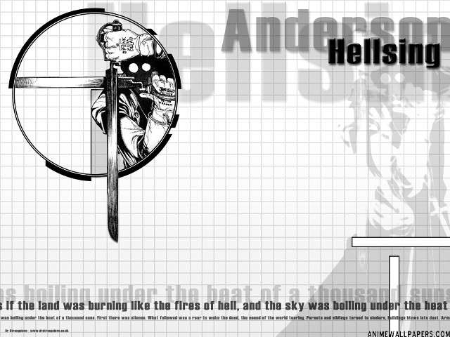 Hellsing analytical art cross gun free wallpaper - medium preview image