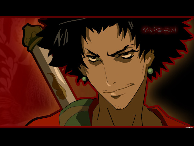 Black swordman anime portrait earring free wallpaper - medium preview image