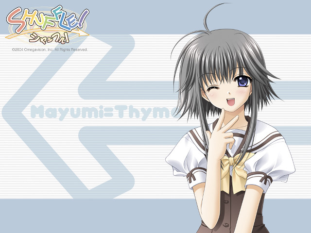 Girl gray hair white shirt free wallpaper - medium preview image
