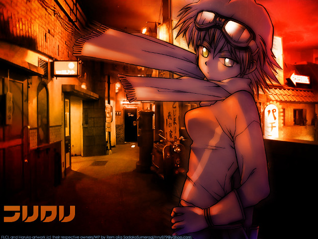 Woman hat scarf hallway redlight free wallpaper - medium preview image