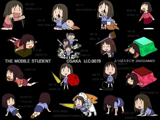Anime characters colorful expressions umbrella free wallpaper - medium preview image
