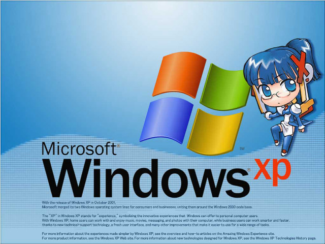 Cartoon character windows xp logo free wallpaper - medium preview image