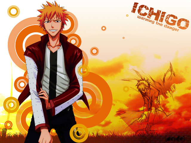 Red jacket tie sunset anime free wallpaper - medium preview image