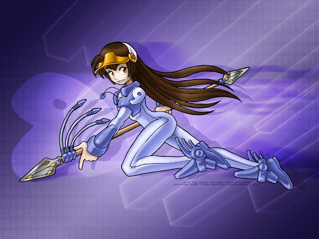 Cybernetic alice prin helmet sword free wallpaper - medium preview image