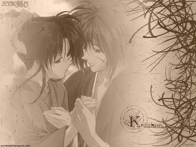 Anime couple hug plants shin free wallpaper - medium preview image