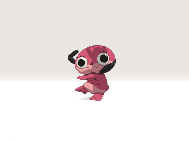 Pink black animal big eyes free wallpaper - medium preview image