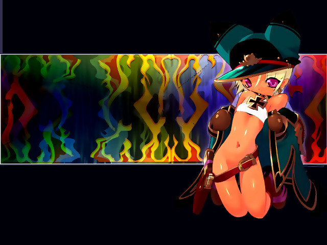 Woman hat dress gun colorful free wallpaper - medium preview image