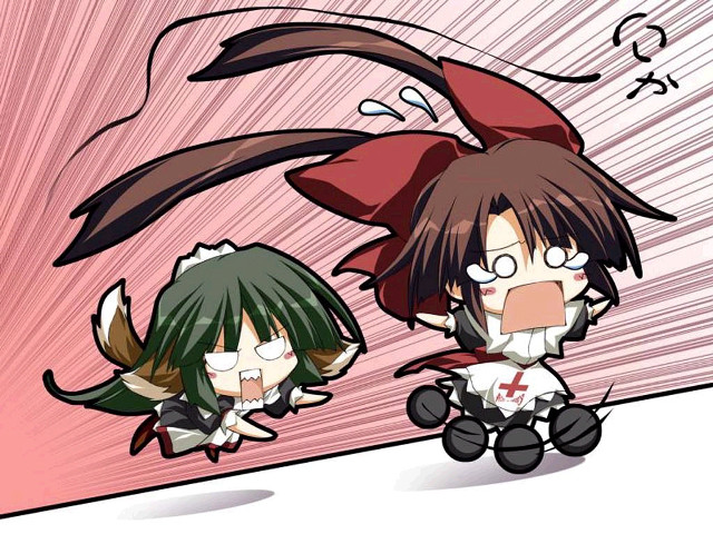 Anime characters pink background chibi free wallpaper - medium preview image